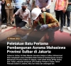 Gubernur Sulbar Letakkan Batu Pertama Asrama Pelajar Sulbar di Jakarta