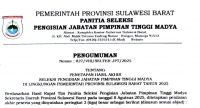 Pengumuman Seleksi Jabatan Pimpinan Tinggi Madya